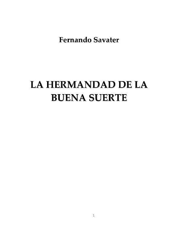 Portada de La hermandad de la buena suerte
